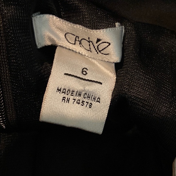 Cache Body Con Flattering Black Pink One Shoulder Bow Dress with Back Slit! - Picture 8 of 9